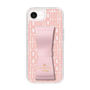 スリムプロテクションケース LANVIN en Bleu - STAND & RING RIBBON Sakura Pink［ LANVIN en Bleu - Logo Pattern - Pink ］