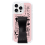 スリムプロテクションケース - STAND & RING RIBBON Black［ 内藤ルネ - RUNE Girl Retro & Modern - Pink ］