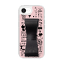 スリムプロテクションケース - STAND & RING RIBBON Black［ 内藤ルネ - RUNE Girl Retro & Modern - Pink ］