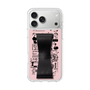 スリムプロテクションケース - STAND & RING RIBBON Black［ 内藤ルネ - RUNE Girl Retro & Modern - Pink ］