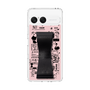 スリムプロテクションケース - STAND & RING RIBBON Black［ 内藤ルネ - RUNE Girl Retro & Modern - Pink ］