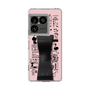スリムプロテクションケース - STAND & RING RIBBON Black［ 内藤ルネ - RUNE Girl Retro & Modern - Pink ］