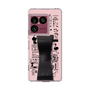 スリムプロテクションケース - STAND & RING RIBBON Black［ 内藤ルネ - RUNE Girl Retro & Modern - Pink ］