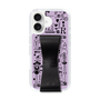 スリムプロテクションケース - STAND & RING RIBBON Black［ 内藤ルネ - RUNE Girl Retro & Modern - Purple ］