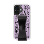 スリムプロテクションケース - STAND & RING RIBBON Black［ 内藤ルネ - RUNE Girl Retro & Modern - Purple ］