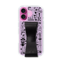 スリムプロテクションケース - STAND & RING RIBBON Black［ 内藤ルネ - RUNE Girl Retro & Modern - Purple ］