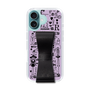 スリムプロテクションケース - STAND & RING RIBBON Black［ 内藤ルネ - RUNE Girl Retro & Modern - Purple ］
