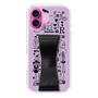 スリムプロテクションケース - STAND & RING RIBBON Black［ 内藤ルネ - RUNE Girl Retro & Modern - Purple ］