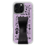 スリムプロテクションケース - STAND & RING RIBBON Black［ 内藤ルネ - RUNE Girl Retro & Modern - Purple ］