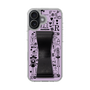 スリムプロテクションケース - STAND & RING RIBBON Black［ 内藤ルネ - RUNE Girl Retro & Modern - Purple ］