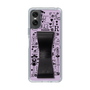 スリムプロテクションケース - STAND & RING RIBBON Black［ 内藤ルネ - RUNE Girl Retro & Modern - Purple ］