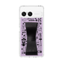 スリムプロテクションケース - STAND & RING RIBBON Black［ 内藤ルネ - RUNE Girl Retro & Modern - Purple ］