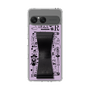 スリムプロテクションケース - STAND & RING RIBBON Black［ 内藤ルネ - RUNE Girl Retro & Modern - Purple ］