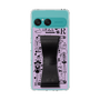 スリムプロテクションケース - STAND & RING RIBBON Black［ 内藤ルネ - RUNE Girl Retro & Modern - Purple ］