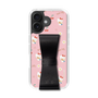 スリムプロテクションケース - STAND & RING RIBBON Black［ ハローキティ - リボン - ガーリーフラワー ］