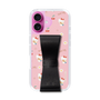 スリムプロテクションケース - STAND & RING RIBBON Black［ ハローキティ - リボン - ガーリーフラワー ］