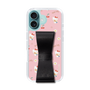 スリムプロテクションケース - STAND & RING RIBBON Black［ ハローキティ - リボン - ガーリーフラワー ］