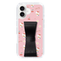 スリムプロテクションケース - STAND & RING RIBBON Black［ ハローキティ - リボン - ガーリーフラワー ］