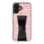 スリムプロテクションケース - STAND & RING RIBBON Black［ ハローキティ - リボン - ガーリーフラワー ］