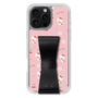 スリムプロテクションケース - STAND & RING RIBBON Black［ ハローキティ - リボン - ガーリーフラワー ］