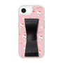 スリムプロテクションケース - STAND & RING RIBBON Black［ ハローキティ - リボン - ガーリーフラワー ］