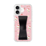 スリムプロテクションケース - STAND & RING RIBBON Black［ ハローキティ - リボン - ガーリーフラワー ］