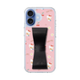 スリムプロテクションケース - STAND & RING RIBBON Black［ ハローキティ - リボン - ガーリーフラワー ］