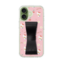 スリムプロテクションケース - STAND & RING RIBBON Black［ ハローキティ - リボン - ガーリーフラワー ］