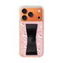 スリムプロテクションケース - STAND & RING RIBBON Black［ ハローキティ - リボン - ガーリーフラワー ］