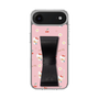 スリムプロテクションケース - STAND & RING RIBBON Black［ ハローキティ - リボン - ガーリーフラワー ］
