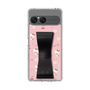スリムプロテクションケース - STAND & RING RIBBON Black［ ハローキティ - リボン - ガーリーフラワー ］