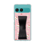 スリムプロテクションケース - STAND & RING RIBBON Black［ ハローキティ - リボン - ガーリーフラワー ］