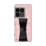 スリムプロテクションケース - STAND & RING RIBBON Black［ ハローキティ - リボン - ガーリーフラワー ］