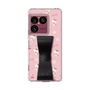 スリムプロテクションケース - STAND & RING RIBBON Black［ ハローキティ - リボン - ガーリーフラワー ］