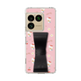 スリムプロテクションケース - STAND & RING RIBBON Black［ ハローキティ - リボン - ガーリーフラワー ］