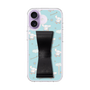 スリムプロテクションケース - STAND & RING RIBBON Black［ シナモロール - リボン - ガーリーフラワー ］