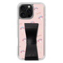 スリムプロテクションケース - STAND & RING RIBBON Black［ マイメロディ - リボン - ガーリーフラワー ］