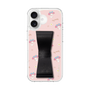 スリムプロテクションケース - STAND & RING RIBBON Black［ マイメロディ - リボン - ガーリーフラワー ］