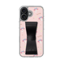 スリムプロテクションケース - STAND & RING RIBBON Black［ マイメロディ - リボン - ガーリーフラワー ］
