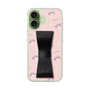 スリムプロテクションケース - STAND & RING RIBBON Black［ マイメロディ - リボン - ガーリーフラワー ］