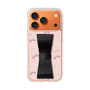 スリムプロテクションケース - STAND & RING RIBBON Black［ マイメロディ - リボン - ガーリーフラワー ］