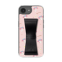 スリムプロテクションケース - STAND & RING RIBBON Black［ マイメロディ - リボン - ガーリーフラワー ］