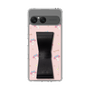スリムプロテクションケース - STAND & RING RIBBON Black［ マイメロディ - リボン - ガーリーフラワー ］