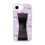 スリムプロテクションケース - STAND & RING RIBBON Black［ クロミ - リボン - ガーリーフラワー ］