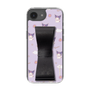 スリムプロテクションケース - STAND & RING RIBBON Black［ クロミ - リボン - ガーリーフラワー ］