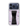 スリムプロテクションケース - STAND & RING RIBBON Black［ クロミ - リボン - ガーリーフラワー ］