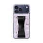 スリムプロテクションケース - STAND & RING RIBBON Black［ クロミ - リボン - ガーリーフラワー ］