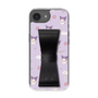 スリムプロテクションケース - STAND & RING RIBBON Black［ クロミ - リボン - ガーリーフラワー ］