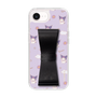 スリムプロテクションケース - STAND & RING RIBBON Black［ クロミ - リボン - ガーリーフラワー ］