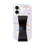 スリムプロテクションケース - STAND & RING RIBBON Black［ リトルツインスターズ - リボン - ガーリーフラワー ］